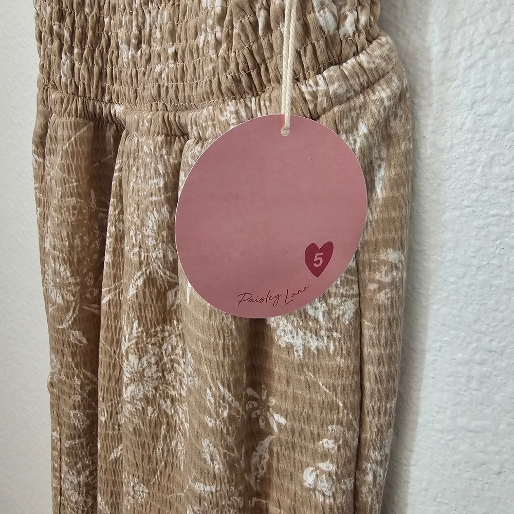 New! Paisley Lane Floral Romper Jumpsuit Girls Size 5 - Picture 3 of 5